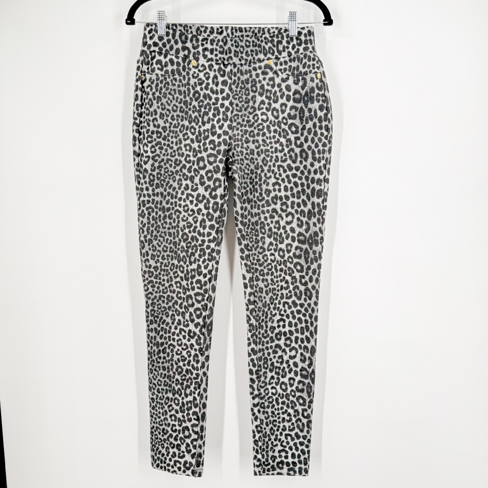 MICHAEL Michael Kors Leopard Print Pants - Black and Gray